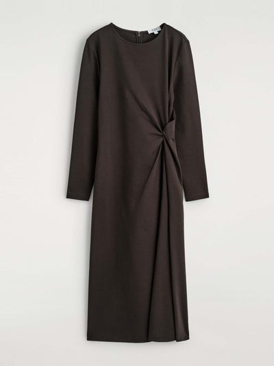 Cos Twist-detail long-sleeved dress at Collagerie