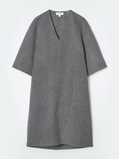 Cos V-neck double-faced wool dress at Collagerie