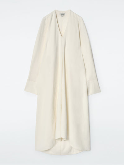 Cos V-neck linen shirt dress at Collagerie