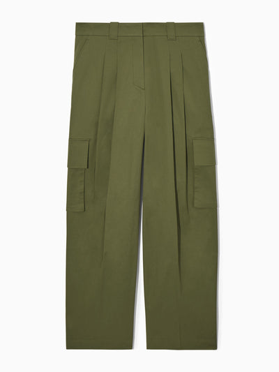 Cos Khaki-green cargo trousers at Collagerie