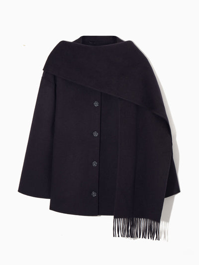 Cos Oversized wool-blend scarf jacket at Collagerie