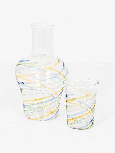 Malaika Multicoloured Swirl Carafe set at Collagerie