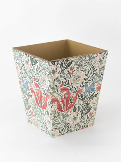 Crack Pots Waste paper bin wooden chintz at Collagerie