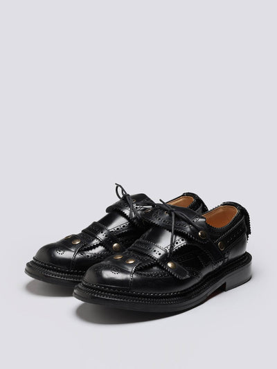 Craig Green + Grenson Women’s brogues in black leather at Collagerie