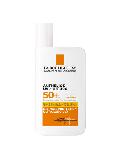 La Roche-Posay Anthelios UVmune 400 invisible fluid non-perfumed suncream spf50+ at Collagerie