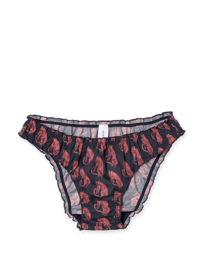 Desmond & Dempsey Knickers sansindo tiger print in navy and pink at Collagerie