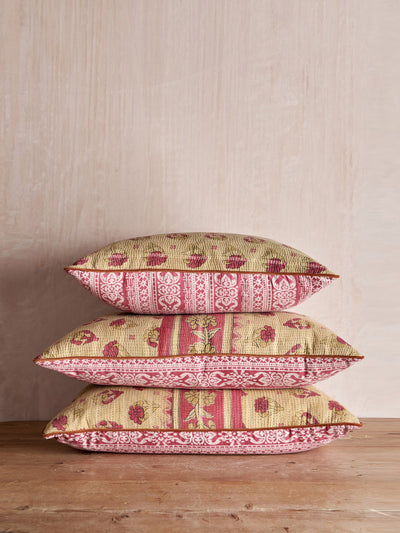 Cutter Brooks Vintage block print cushion at Collagerie