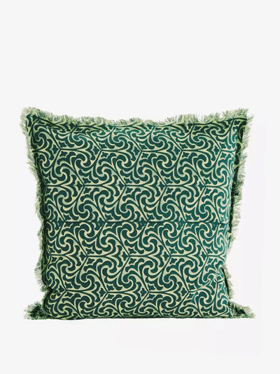 Cutter Brooks Printed cotton cushion cover at Collagerie