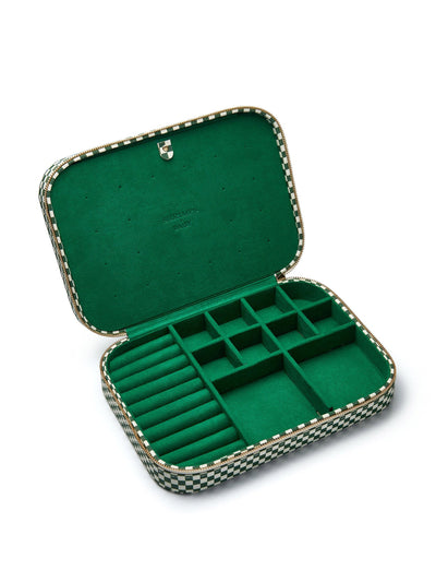 Daisy x Shrimps Large checkerboard jewellery case at Collagerie