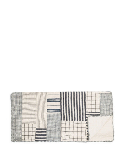 Daylesford Organic Patchwork quilt in navy and white at Collagerie