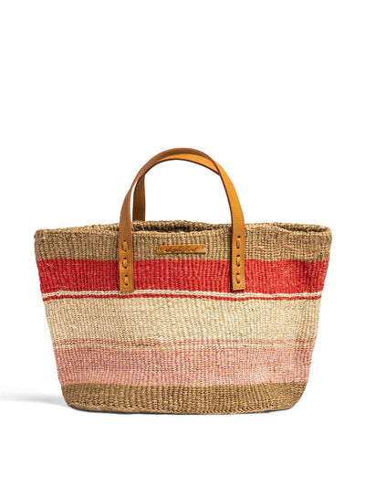 Daylesford Natural sisal shopper bag in pink at Collagerie
