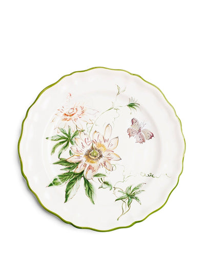 Daylesford X Colefax Quince Garden dinner plate with passion flower at Collagerie