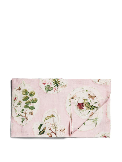 Daylesford X Colefax Quince Garden tablecloth in pink at Collagerie