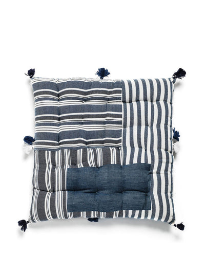 Daylesford Blue striped cushion at Collagerie