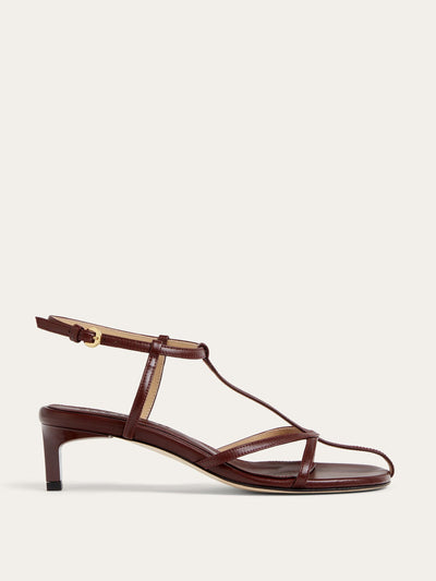 Dear Frances Tee sandals in bordeaux at Collagerie