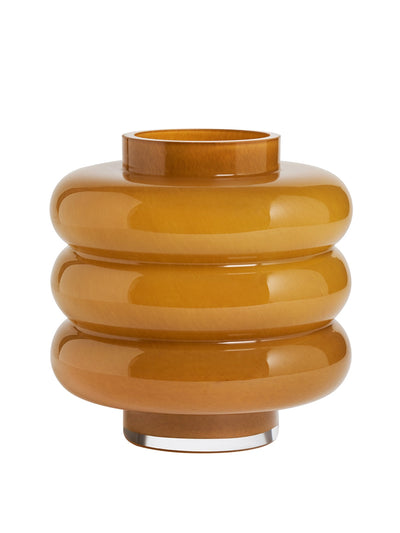 BHS Toffee ribbed glass vase at Collagerie