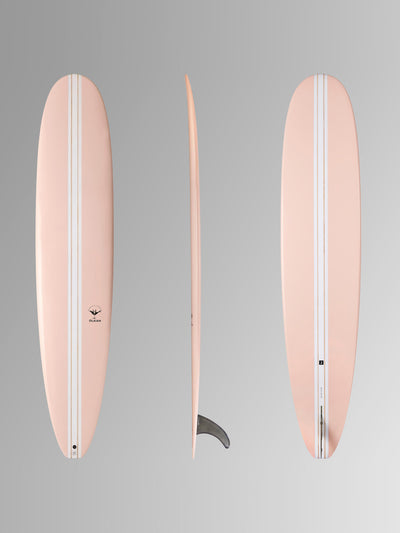 Olaian Longboard 900 surfboard with fin at Collagerie