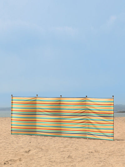Deckchair Shop Striped canvas windbreaks (set of 4) at Collagerie