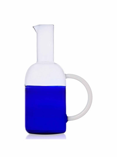 Designers Guild Blue glass jug at Collagerie