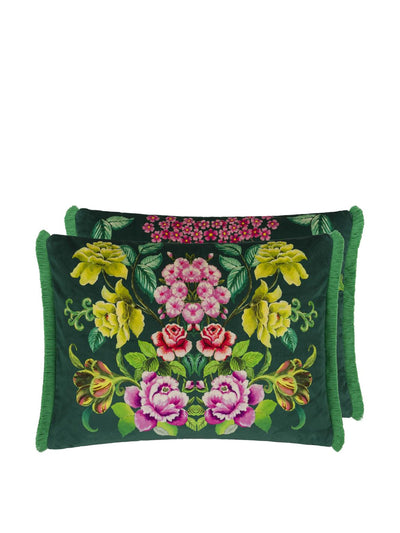 Designers Guild Eleonora velours viridian cushion at Collagerie