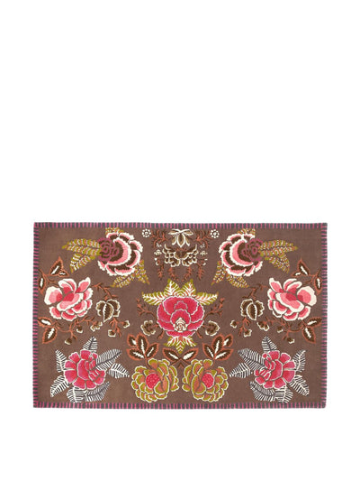 Designers Guild Rose de Damas cranberry rug at Collagerie