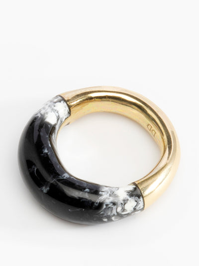 Dinosaur Designs Medium horn ring at Collagerie