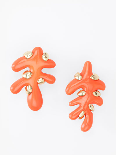 Dinosaur Designs Paradise leaf earrings at Collagerie