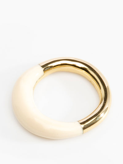 Dinosaur Designs Small horn ring at Collagerie