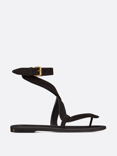 Dior Black suede thong sandal at Collagerie