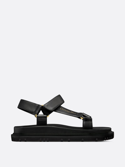 Dior Black lambskin D-Wave sandals at Collagerie