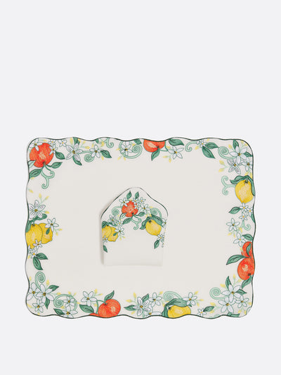 Dior Orange and lemon placemat and napkin set at Collagerie
