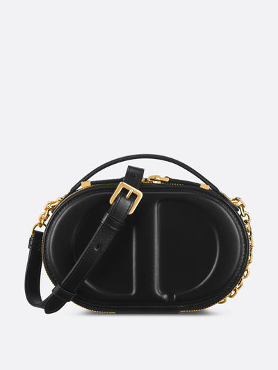 Dior Black leather oval Camera bag at Collagerie