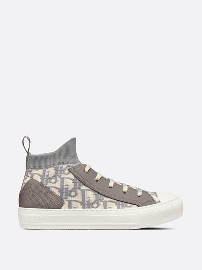 Dior Gray oblique tehcnical mesh and calfskin sneakers at Collagerie
