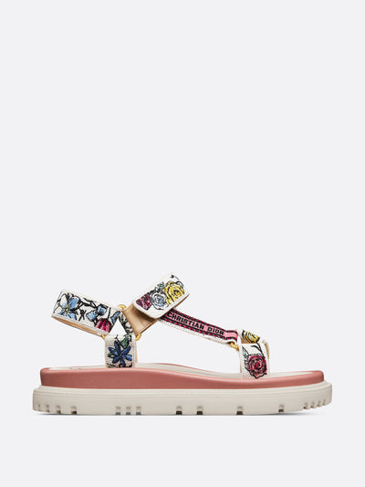 Dior Floral embroidered sandals at Collagerie