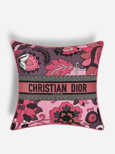 Dior Small square pillow in Pink India Coromandel at Collagerie