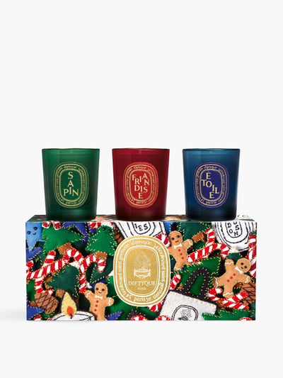 Diptyque Small holiday candles (set of 3) at Collagerie