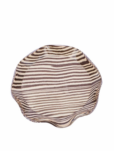 Domenica Marland Plop pottery brown striped trinket dish at Collagerie