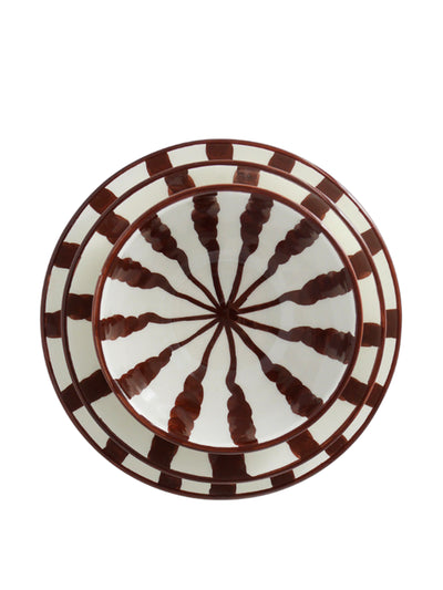 Domenica Marland Woven Rosa Wave dinner set in Espresso (3 piece) at Collagerie