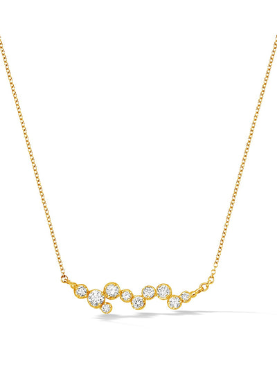 Dower & Hall 14k gold stargazer ten diamond pendant at Collagerie