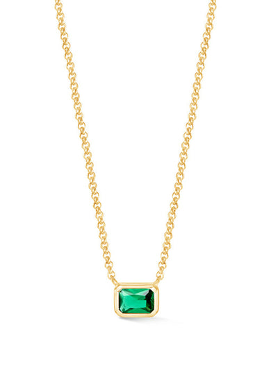 Dower & Hall Octagon green garnet tutti frutti necklace at Collagerie
