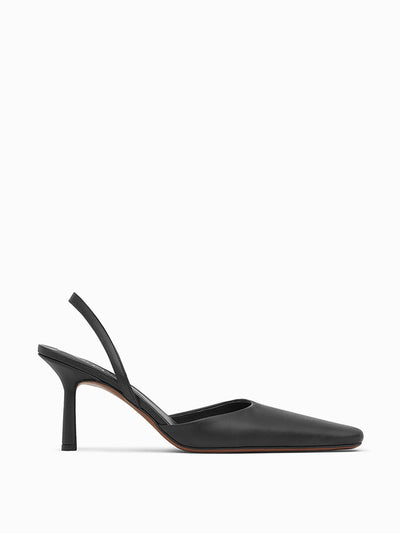 NEOUS Black Dracu sling-back pumps at Collagerie
