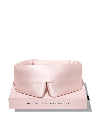 Drowsy Sunset pink silk sleep mask at Collagerie
