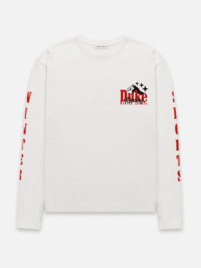 Duke + Dexter DWS ski vintage white long sleeve t-shirt at Collagerie