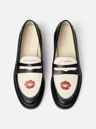 Duke and Dexter Wilde Kiss penny loafers at Collagerie