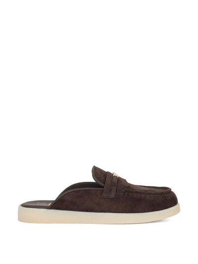 Dune Gracious brown suede casual loafers at Collagerie