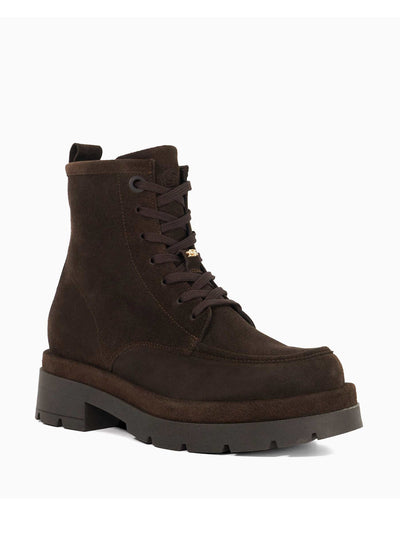 Dune Pennington brown suede chunky lace up boots at Collagerie