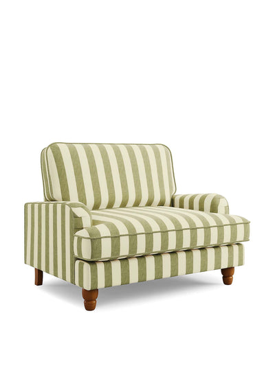 Dunelm Beatrice woven stripe snuggle chair at Collagerie