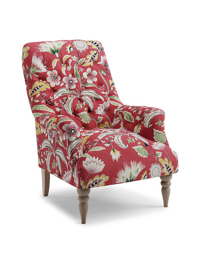 The Edited Life Bibury Button Joy floral print occasional armchair at Collagerie