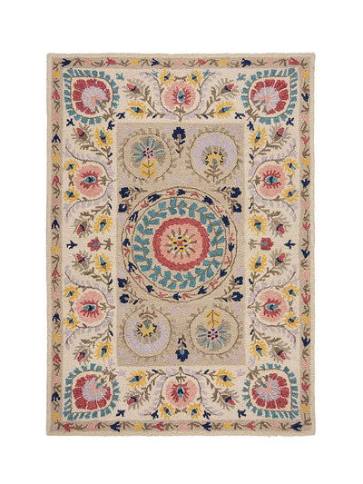 Dunelm Hani floral wool rug at Collagerie