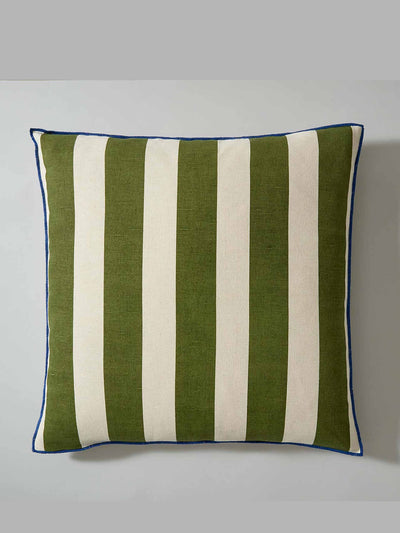 Dunelm Pride & joy stripe green cushion at Collagerie